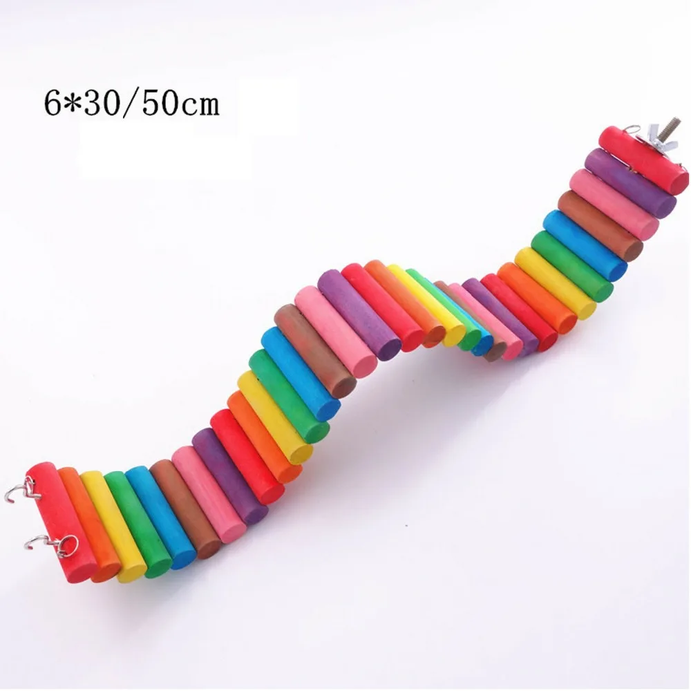 Радуга деревянная лестница для животных мост гербиль хомяк Попуги грызуны