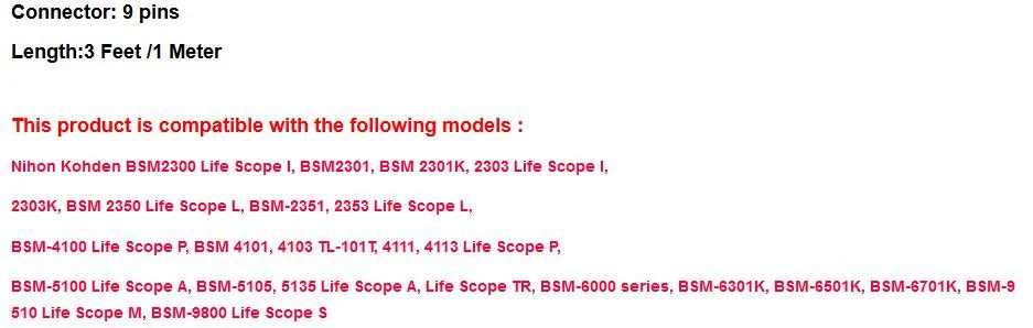 Compatibe для Nihon Kohden BSM серии DB9 Pin Детские/новорожденных новорожденного, завернутый Spo2 Сенсор оксиметр Spo2 зонд 1 м