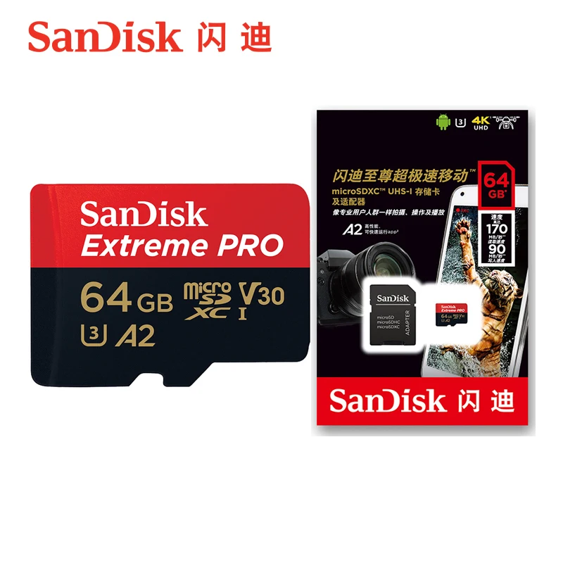 SanDisk Microsd карта 32 ГБ 64 и 128 256G 400G 100 МБ/с. карты памяти Class10 U3 4 K SDHC флэш для телефона