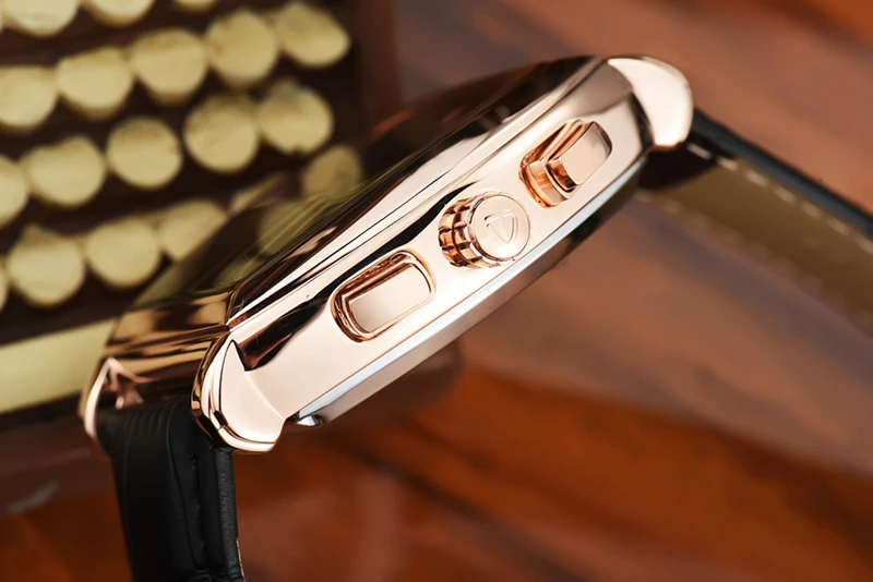 TEVISE Мужские автоматические часы Tonneau с циферблатом стимпанк Tourbillon часы Механические самовздувающиеся кожаные Наручные часы с календарем 8383B