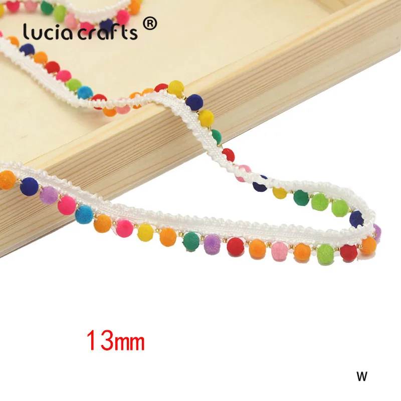Style 8 13mm Lucia crafts 1 год/лот кисточка кружевная лента помпон Отделка Ткань для самостоятельного пошива одежды обувь мешок подарок ремесла материалы аксессуары N0302 - Цвет: Style 8 13mm