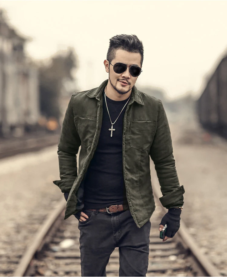 Для мужчин осень модный бренд Slim Fit с длинным рукавом пальто Для мужчин плед хлопок Повседневное теплая верхняя одежда Европейский стиль наивысшего качества пальто F2132