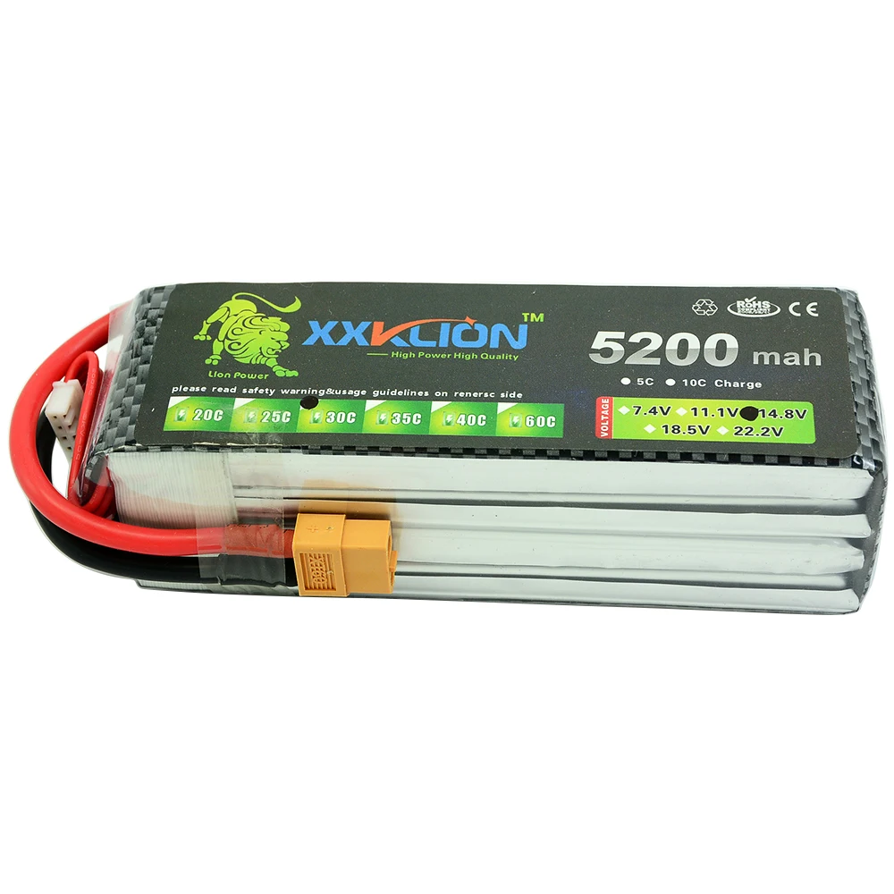 2 шт. Lipo Батарея 4S 14 8 v 5200 мАч 25c 30C 35C 40C T XT60 штекер RC вертолет автомобиль лодка пульт