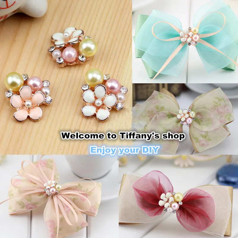 5 шт. модные стразы имитация жемчуга плоская задняя кнопка сделай сам головной