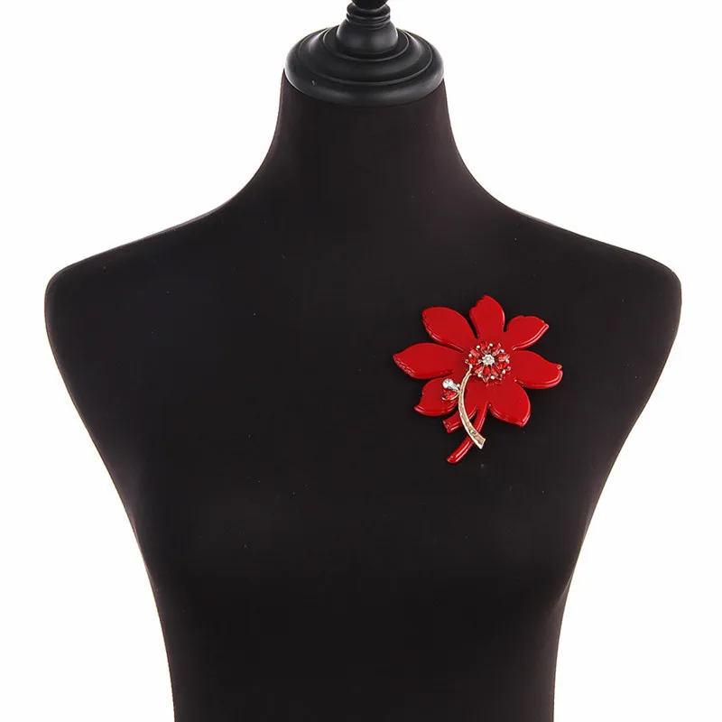 

large acrylic crystal flower brooch costume jewelry pins lapel pin broches mujer broche bouquet brooches for women boutonniere