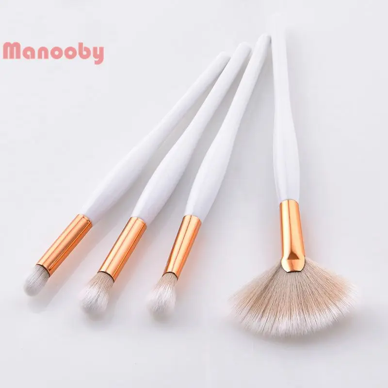 Manooby4Pcs/набор профессиональных кистей для макияжа лица бровей основа кисть пудры