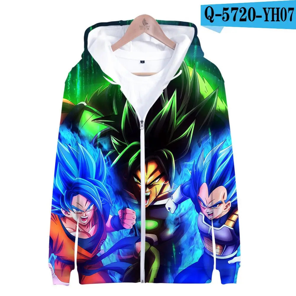 color at picture Детская одежда с капюшоном и длинными рукавами Толстовка с драконом с 3D-принтом куртка с капюшоном на застежке с изображением сына Гоку - Цвет: color at picture