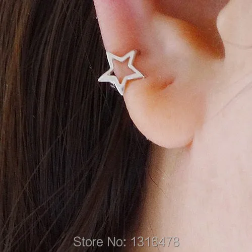 925 пробы серебряные серьги с полыми звездами и бабочками украшения для ушей |