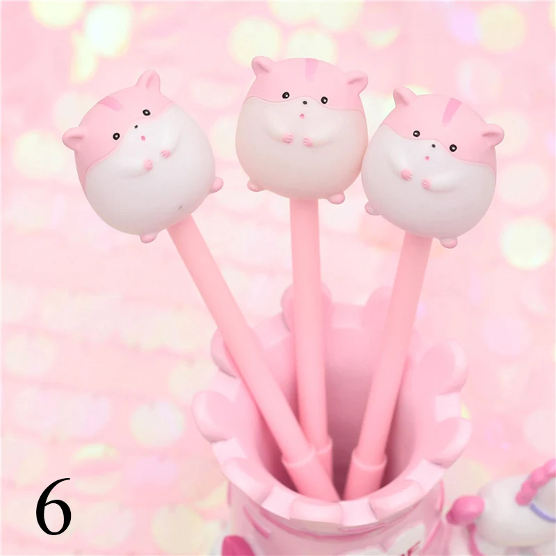 Kawaii гелевая ручка с единорогом Мультяшные животные кролик медведь нейтральная ручка прекрасный гель для девочек ручки креативные канцелярские принадлежности для школы - Цвет: 6
