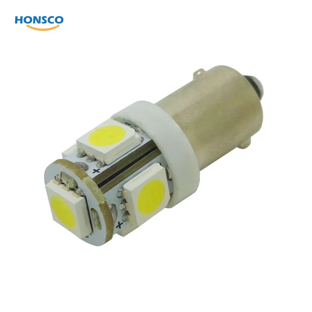 2 шт. BA9S Светодиодные Автомобильные светильник пы T4W 5 SMD 5050 клиновидные красные