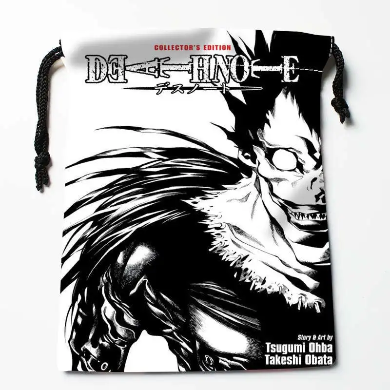 Новое поступление сумки на шнурке DEATH NOTE для хранения заказ с принтом размеры