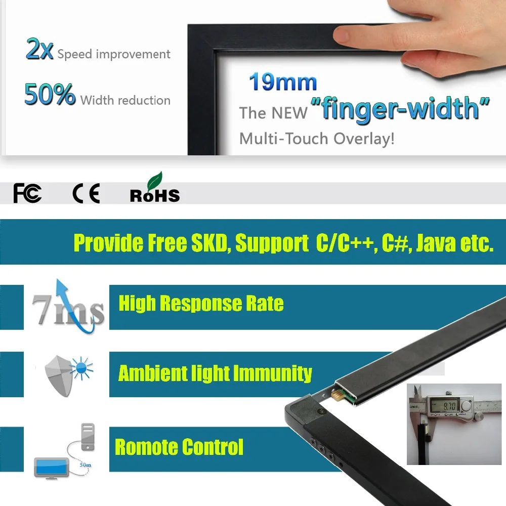 Бесплатная доставка 4 реальных сенсорных точки 70 дюймовая ИК сенсорная панель с