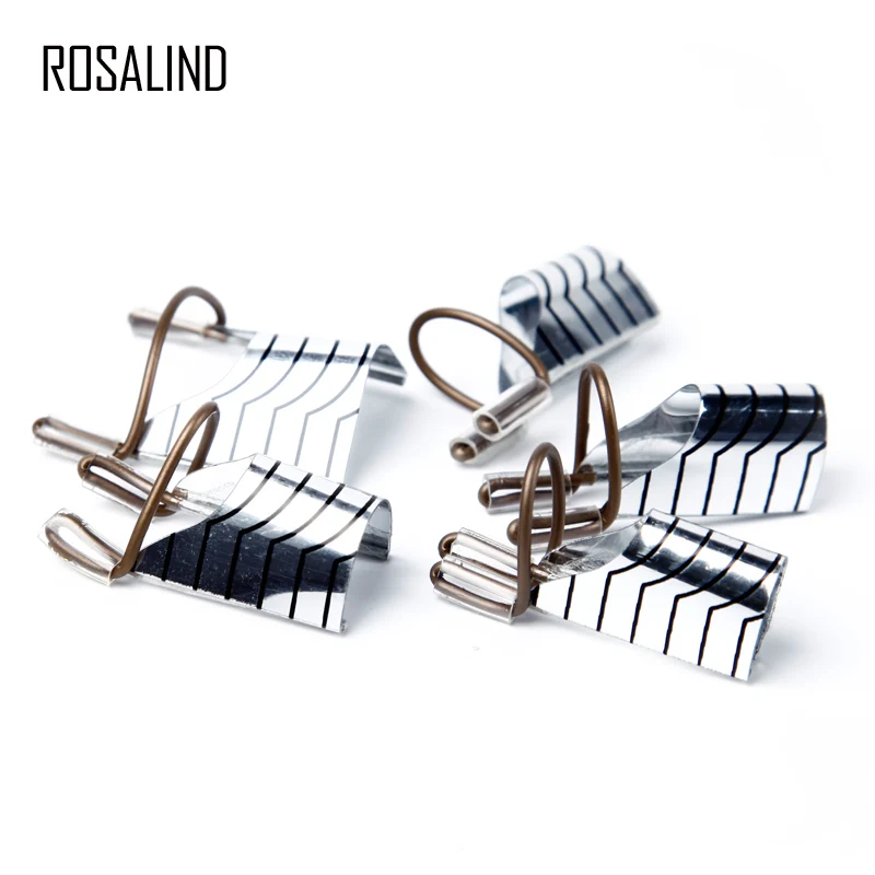 ROSALIND 5 шт/кор. многоразовые алюминиевые направляющие формы для ухода за ногтями