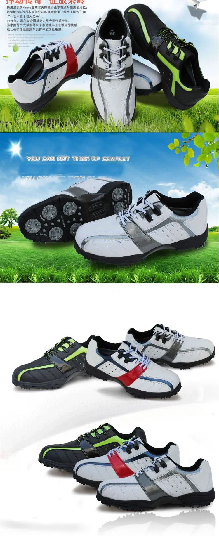 Настоящая Zapatos De Golf Para Hombre аутентичная японская обувь для гольфа Мужские дышащие кроссовки без застежек для улицы Мужские Лидер продаж Top16001