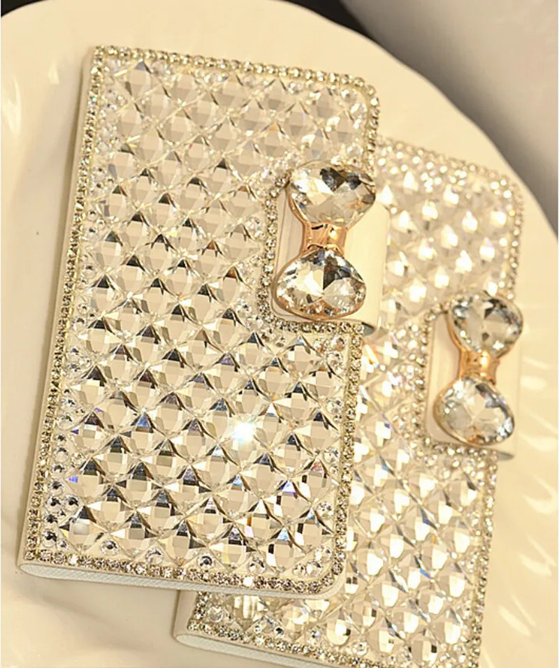 10 Шт./лот Роскошный Bling Диаманта Rhinestone Бумажник Флип Кожаный Чехол Для LG Класса G4