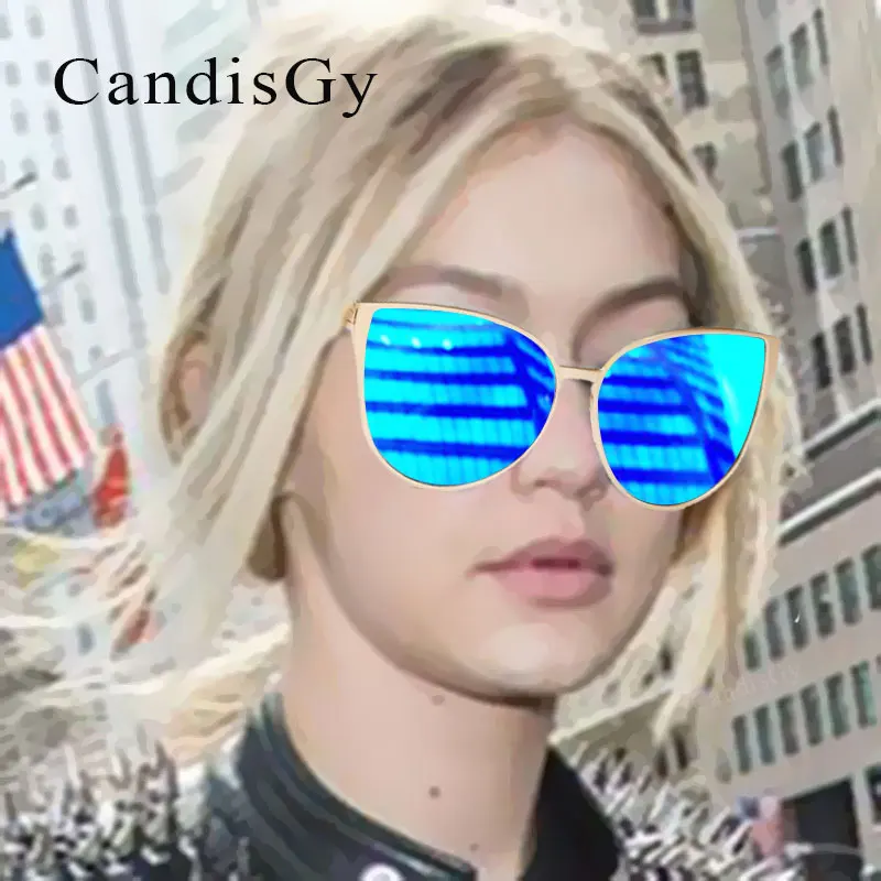 Модные крутые солнцезащитные очки в стиле хип хоп Большие зеркальные розовые