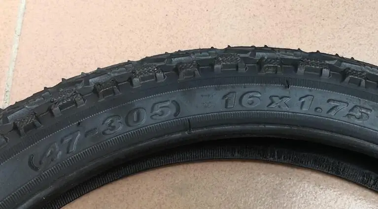 16X1.75 1 предмет; нижнее белье из хлопка для детей; велосипедные шины 14x1,35/1,75/2,125 складной велосипед 16x1,5/1,75 шин для детских велосипедов и складной велосипед - Цвет: 16X1.75