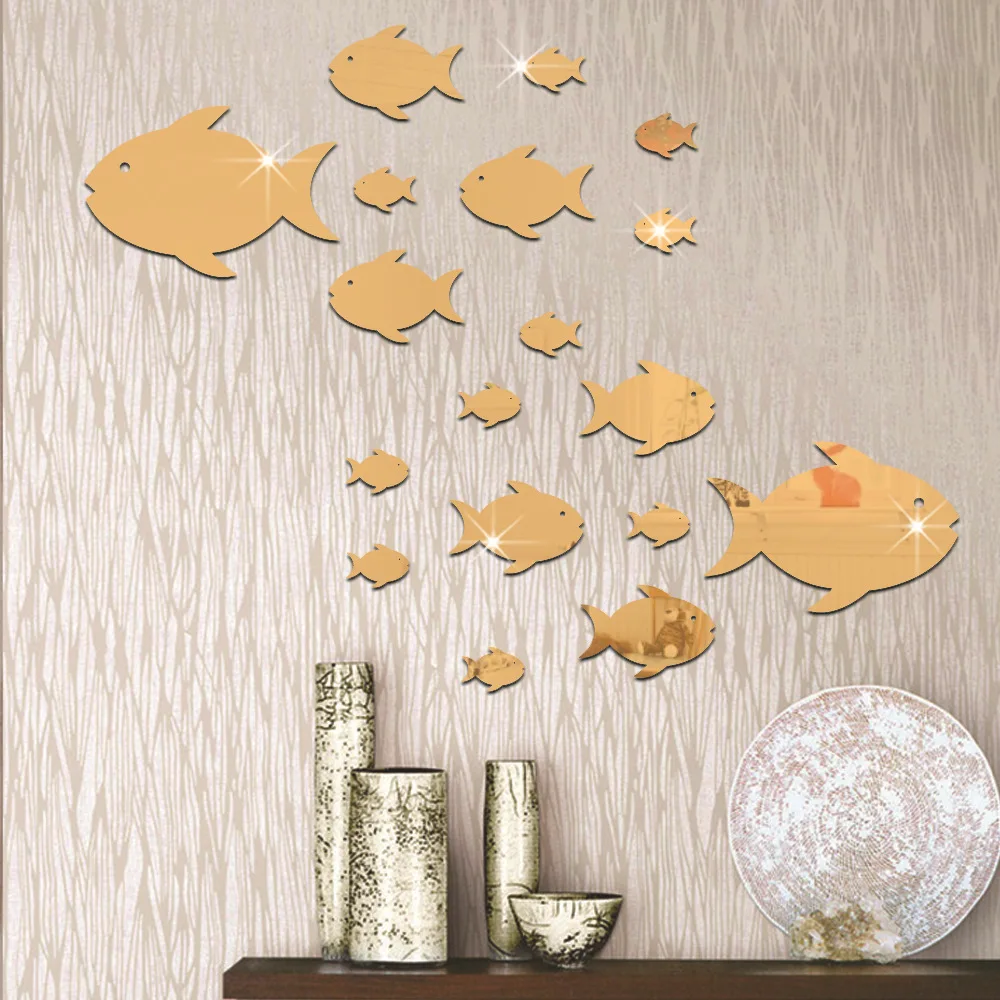 Зеркальная Хрустальная наклейка переводная картинка для ванной комнаты детское