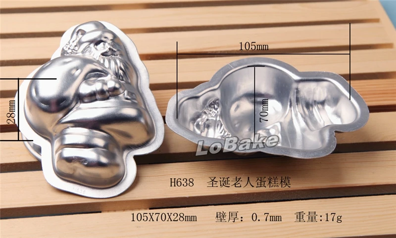 (5 шт./лот) новейшая 4 дюймовая форма Санта-Клауса анодированная алюминиевая