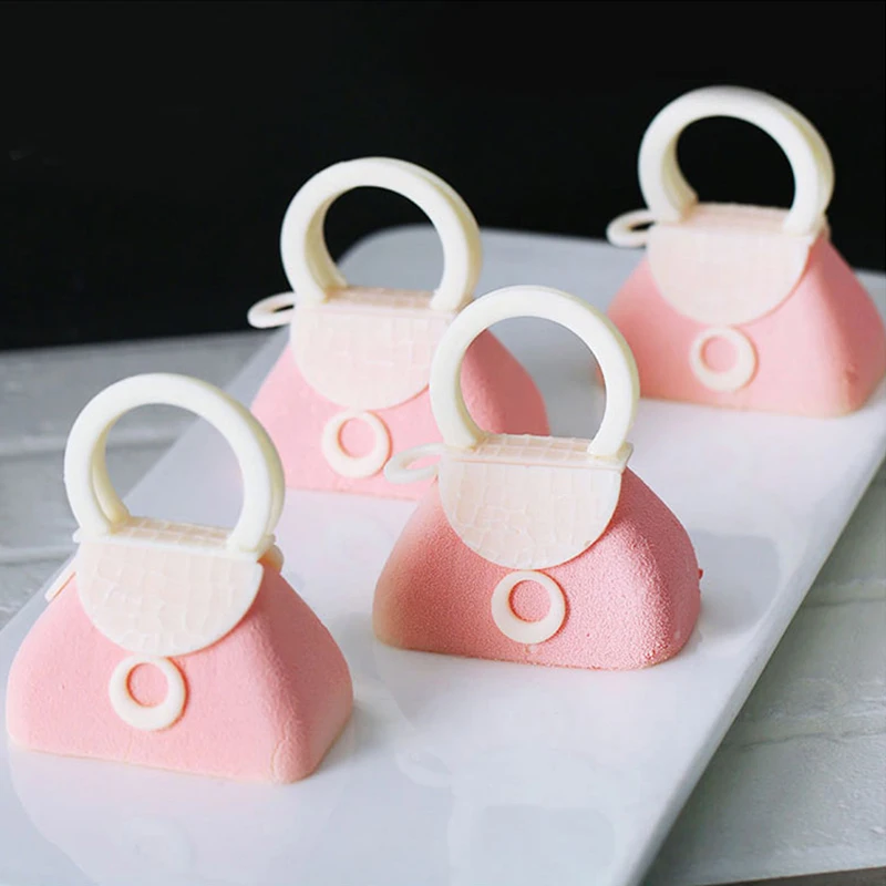 FILBAKE 2 шт./компл. 3D Fondant (сахарная) Силиконовая форма женская маленькая сумка для