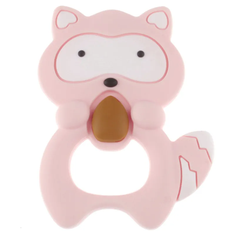 Tx002-47baby pink Одна, Серия животных, прорезыватель, силиконовый прорезыватель, ожерелье, подвеска, аксессуары, коала, единорог, енот, Сова, лебедь, коала, Bpa бесплатно - Цвет: Tx002-47baby pink