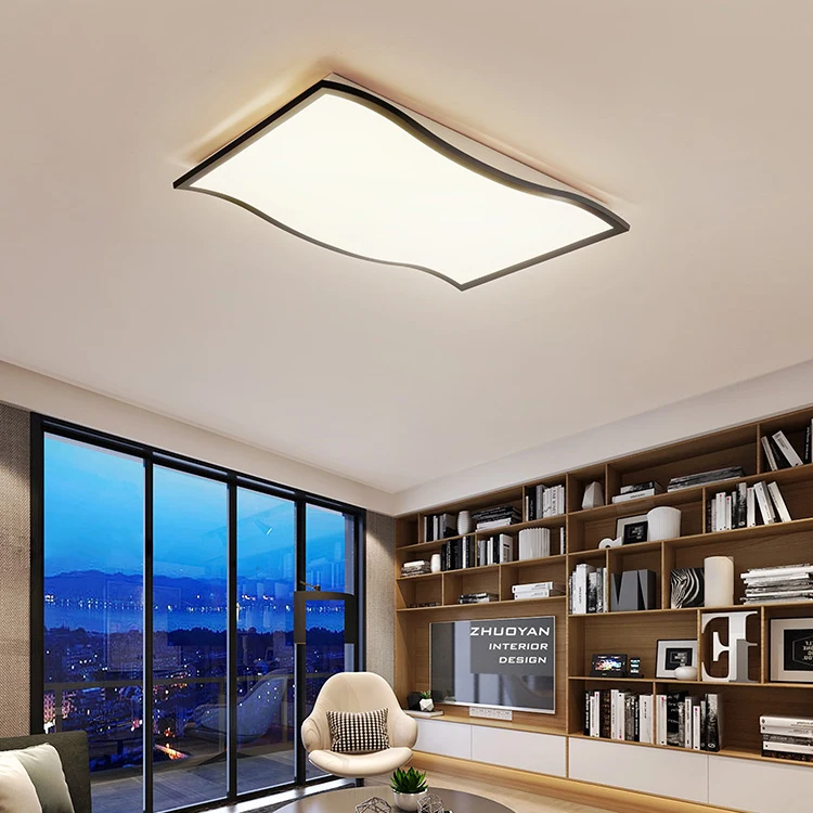 Modern Simple Ceiling Light Creative LED Lamp For Living room Bedroom Wave Deco Lights Fixture E27 | Лампы и освещение
