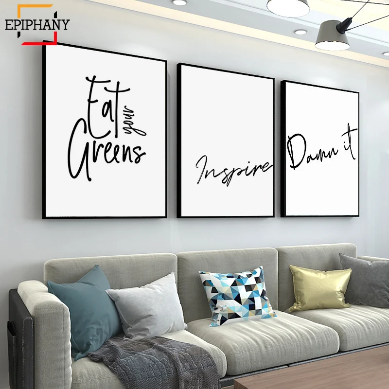 Inspire Art простые цитаты вдохните выдох медитация искусство для спальни слова