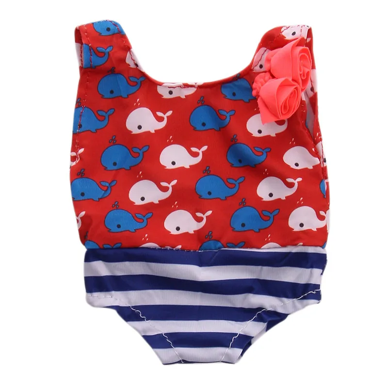 b208 Купальник с дельфином подходит 18 дюймов Американский 43 см BabyDoll одежда аксессуары, дети лучший рождественский подарок - Цвет: b208