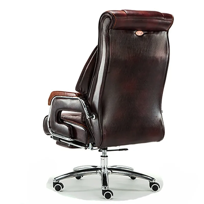 Роскошное качественное кресло из воловьей кожи 8770 Silla Gamer Boss Poltrona с подставкой для ног, массажное колесо из натуральной кожи