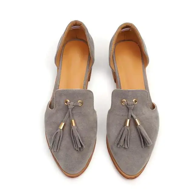 Новинка 2018 дизайнерская замшевая женская обувь с бахромой большой размер 35 43