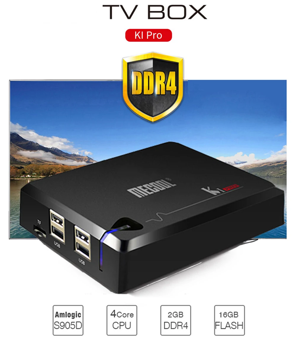 MECOOL KI PRO Android 7,1 ТВ коробка K1 pro Amlogic S905D 4 ядра 64 бит DVB-T2 DVB-S2 DVB-C 2G/16G Декодер каналов кабельного телевидения NEWCAMD