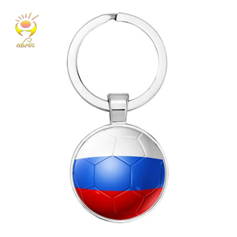 Edwin брелок для Для женщин мужчин национальные флаги принт Стекло Jewelry Кольцо