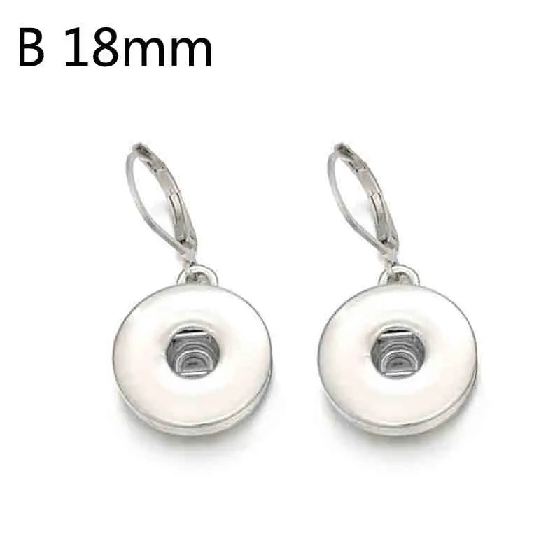 New round hollow metal Snap Jewelry Metal Vintage Button Fit 18mm Earrings for Women Girls Gifts | Украшения и аксессуары