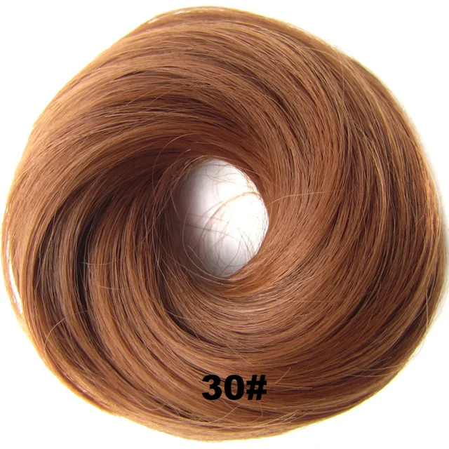 Q7 Color 30 Женские Эластичные прямые синтетические шиньоны резинка для волос обертка для волос пучок шиньон аксессуары Q7, 30 г 24 цвета avialble 1 шт - Цвет: Q7 Color 30