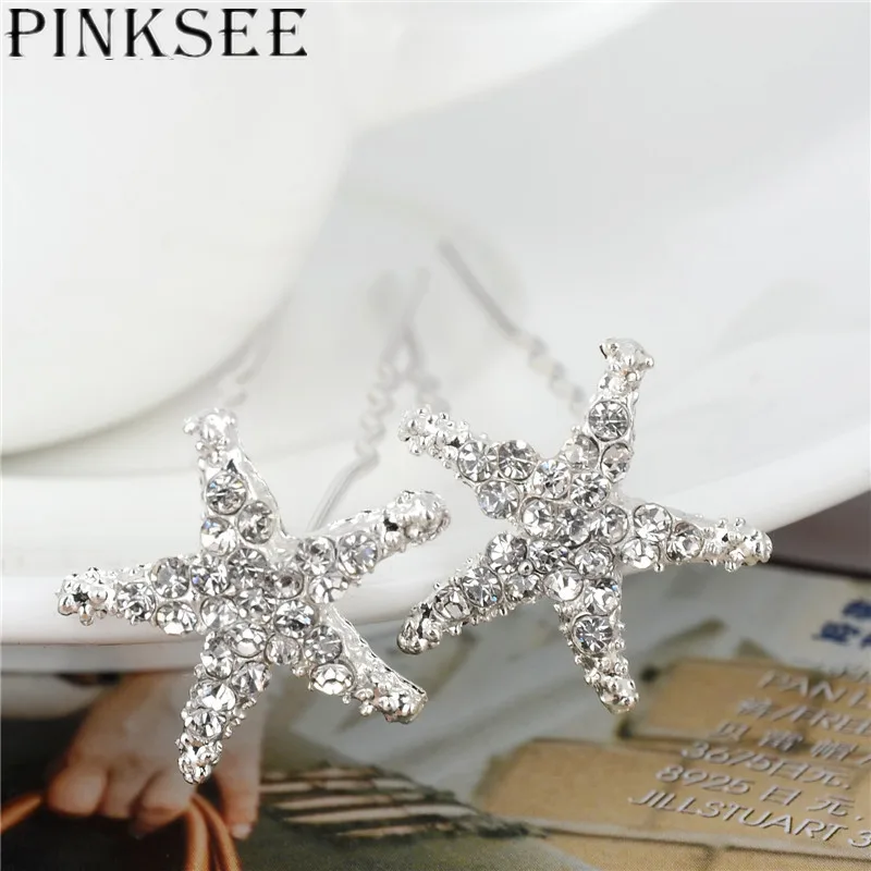 20 шт./компл. новые модные заколки для волос PINKSEE Кристальные звезды свадебные
