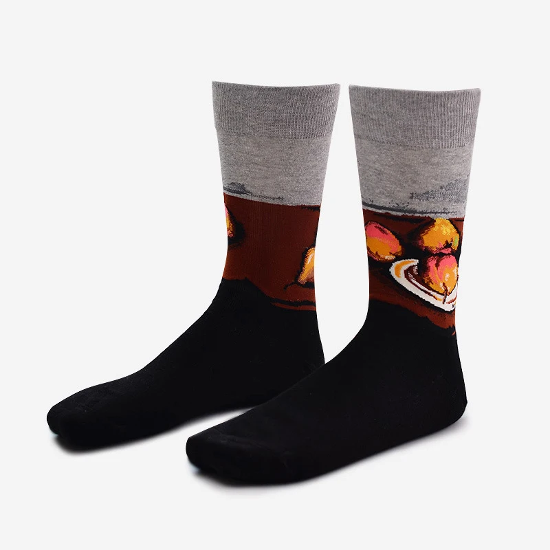 Socks 6 Женские хлопковые короткие носки «Богиня Свободы» британского герцога, забавные носки в стиле ретро, абстрактная живопись маслом - Цвет: Socks 6