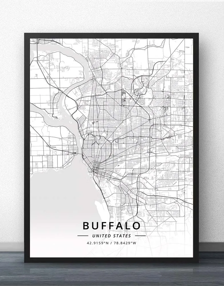 

Buffalo NY New York USA United States of America Map Poster