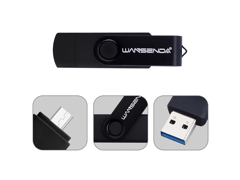USB 3.0 wansenda OTG USB флеш-накопитель для смартфонов/планшетов/pc 8 ГБ 16 ГБ 32 ГБ 64 ГБ 128 ГБ флешки высокая скорость Флеш накопитель пакет