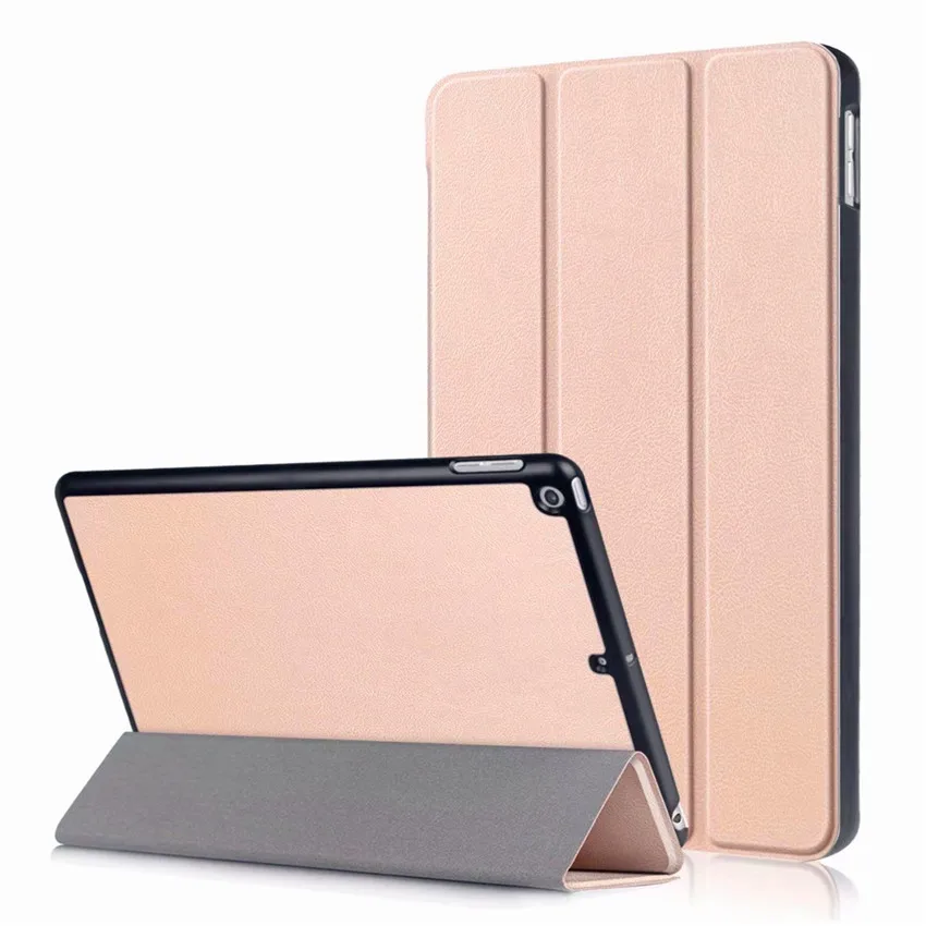 Золотой Чехол для iPad 6го поколения, чехол funda для iPad 9,7 /, модель A1822 A1893, жесткая задняя панель из поликарбоната+ PU кожа, чехол-подставка+ пленка+ ручка - Цвет: Золотой
