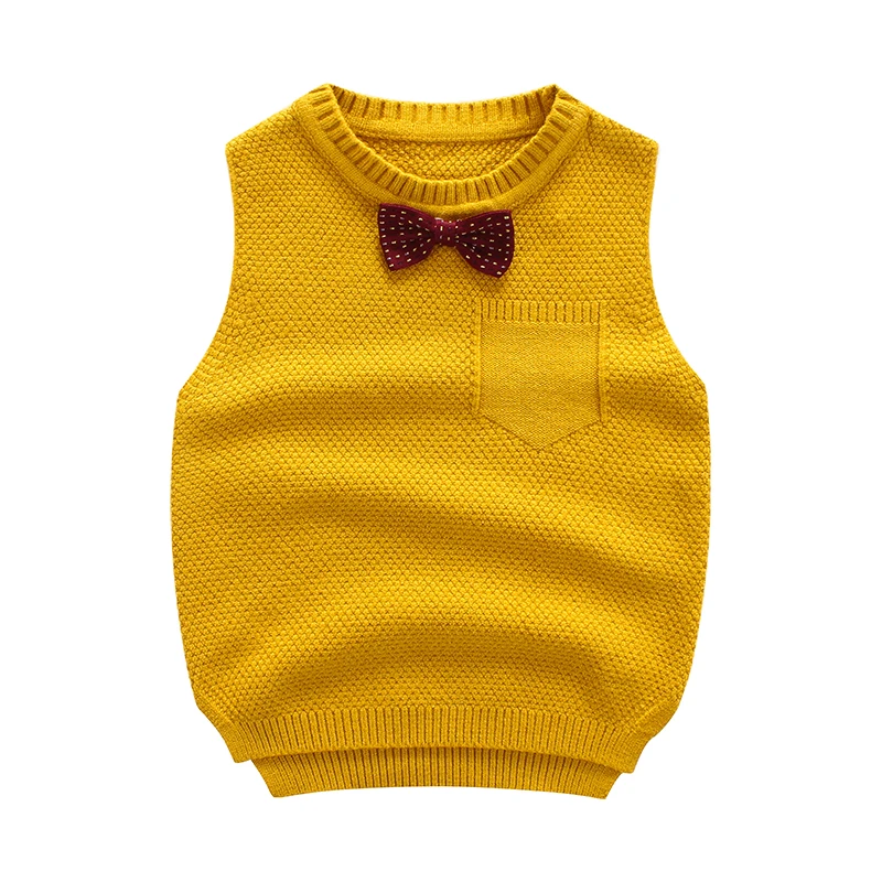 От 2 до 7 лет Детский свитер Жилеты roupas infantis Однотонная Одежда для мальчиков Сезон