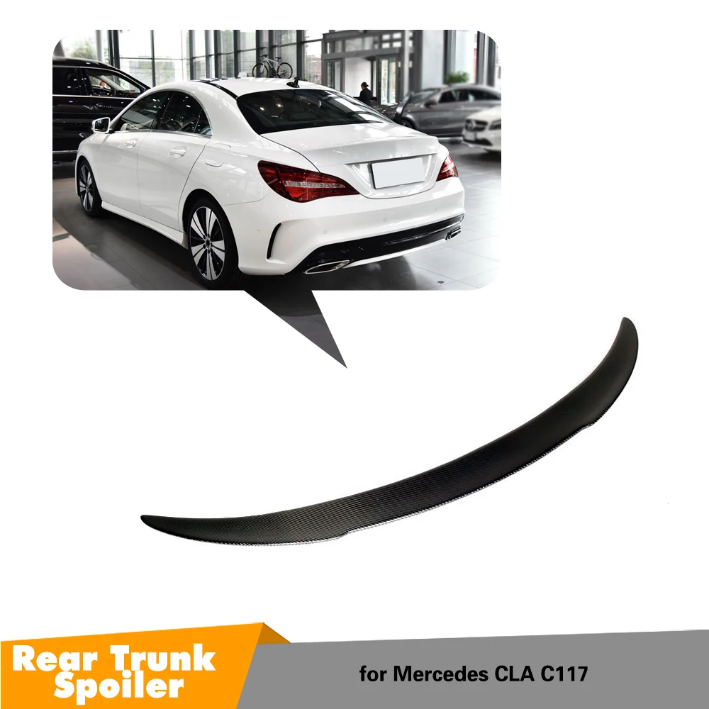 

Задний багажник спойлер крыло для Mercedes-Benz CLA Class C117 Sedan Base Sport CLA250 CLA45 AMG 2014-2019 Caron Fiber