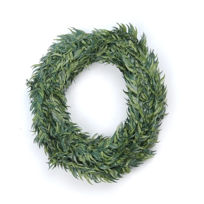 Пластиковая гирлянда 7 м зеленые розы листья железная проволока искусственные