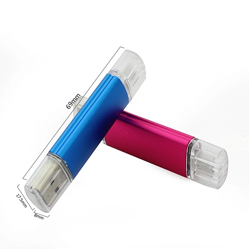 OTG USB флеш накопитель 128 ГБ высокоскоростной 64 32 16 8 внешний двойной накопитель|USB