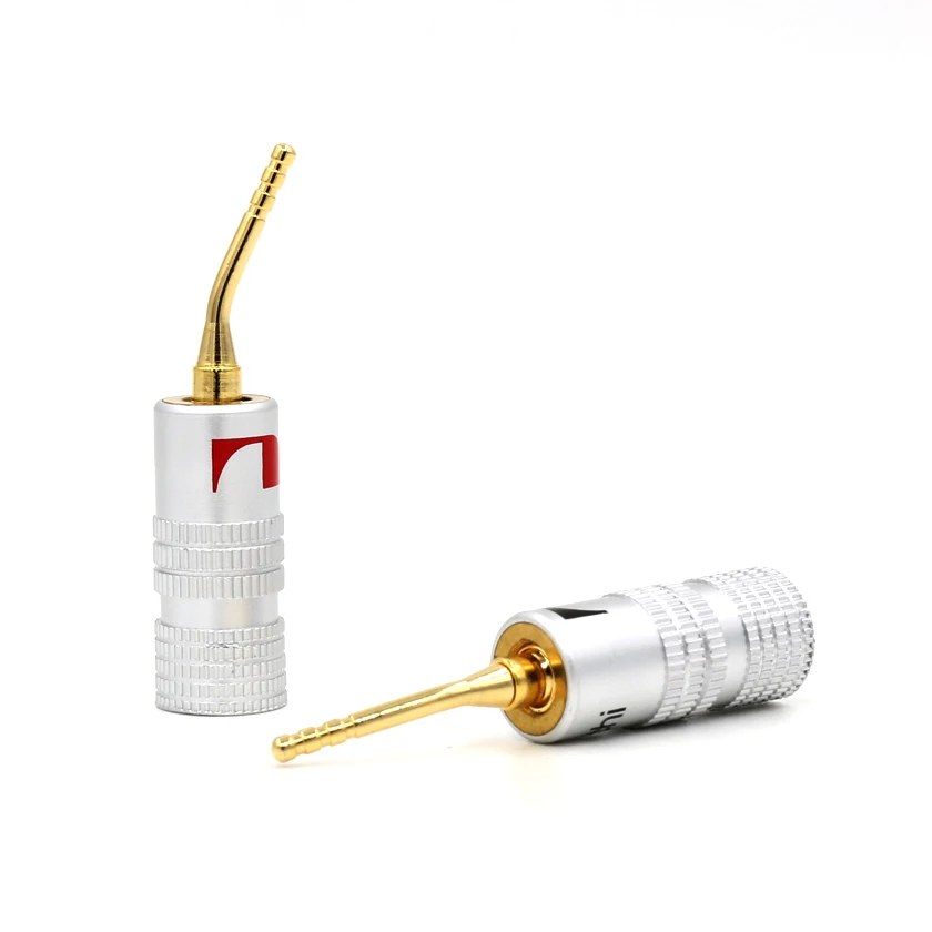 

8 шт. динамик Nakamichi Банановый штекер разъем 24k позолоченный для DIY динамика кабель