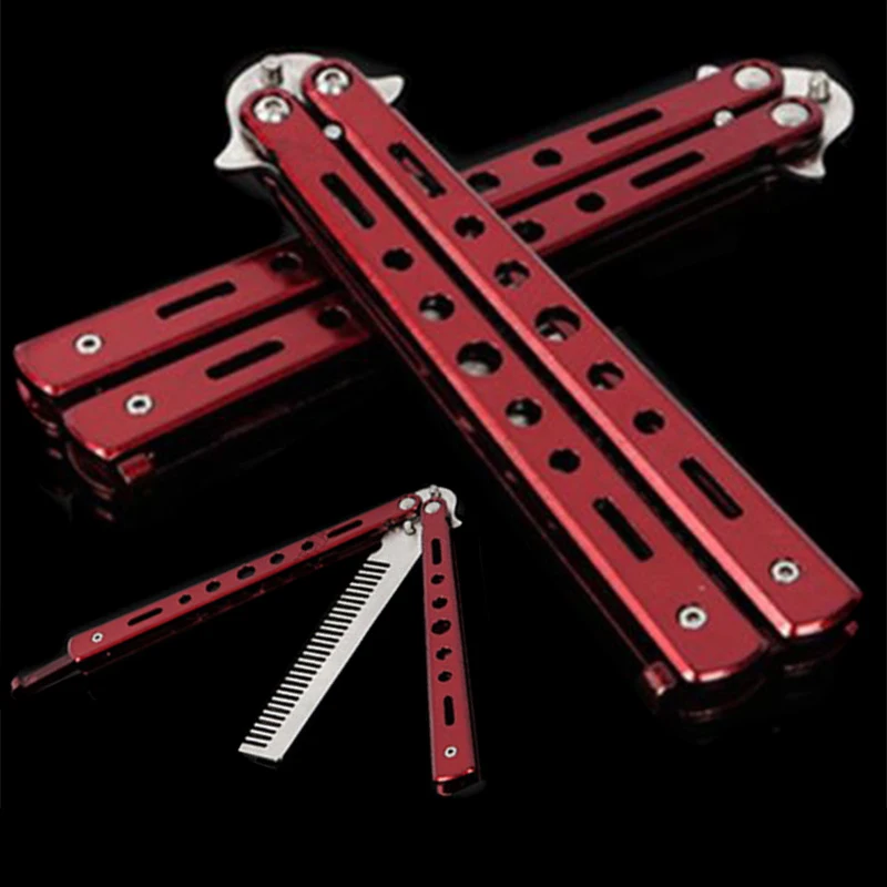 Высококачественная тренировочная расческа Складная бабочка из нержавеющей