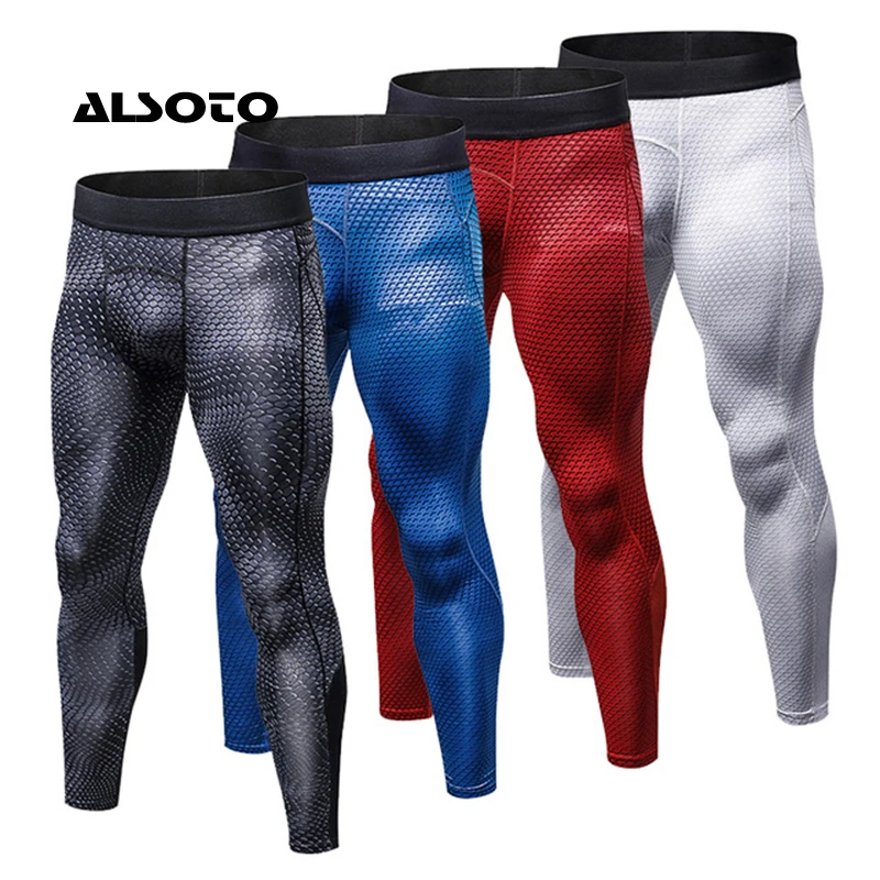 

ALSOTO Men's Jogging Pants Sport Tights Basketball Gym Trousers Bodybuilding Skinny Leggings Sportswear Men's Running Pant