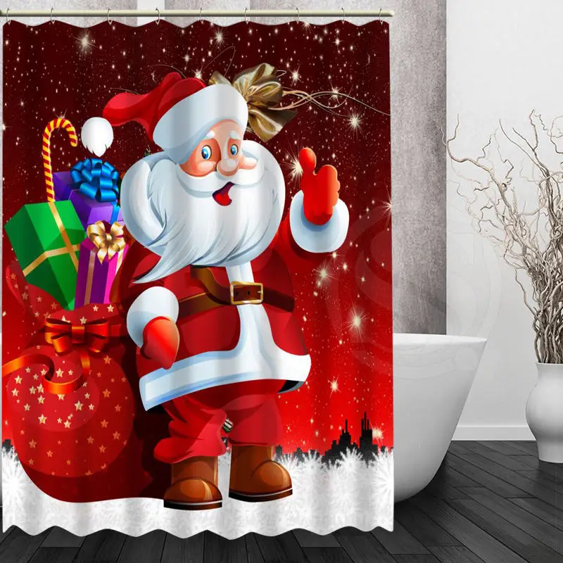 Модная дизайнерская занавеска для душа с надписью Merry Christmas водонепроницаемая