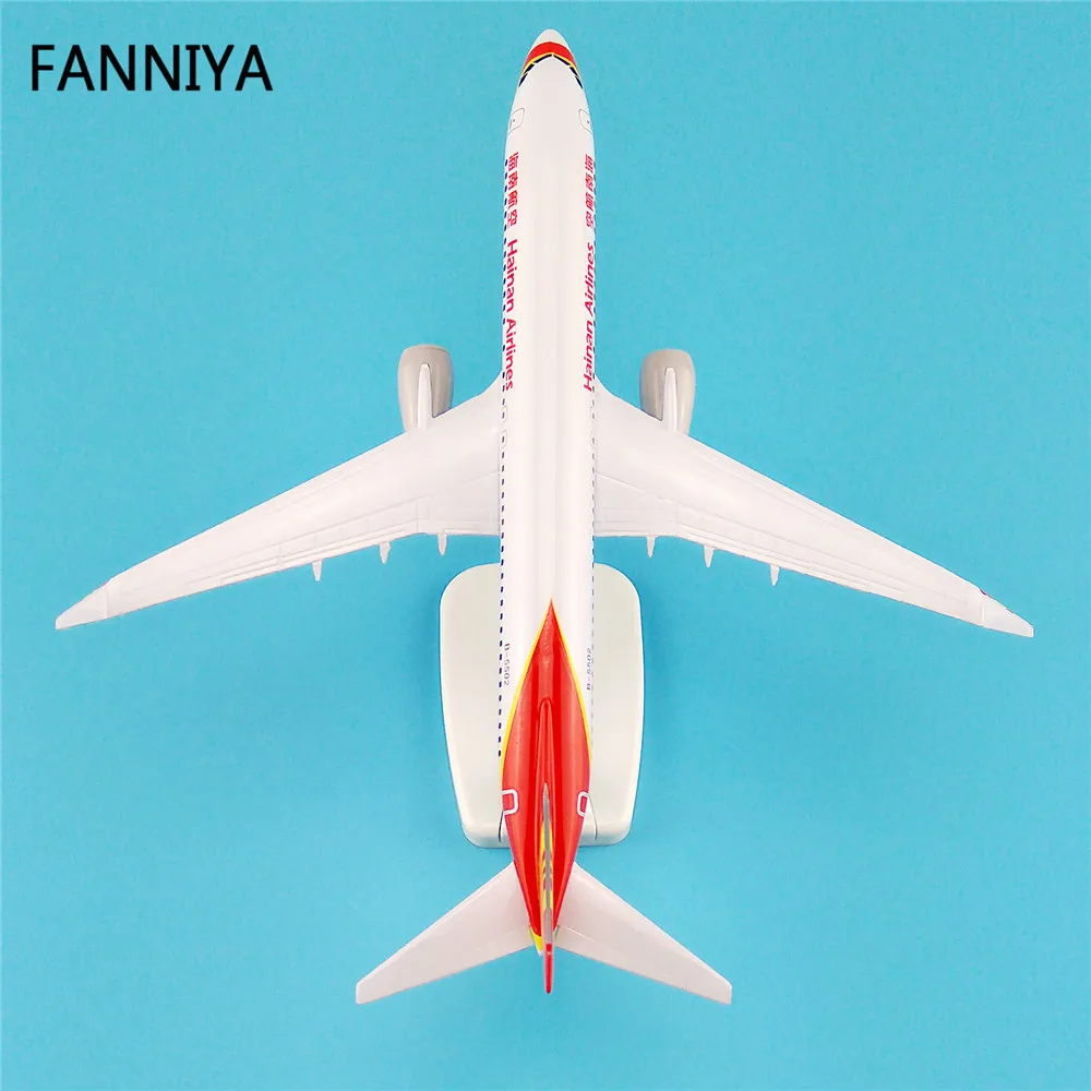 20 см металлическая модель самолета Air China HaiNan Airlines Boeing 737 B737-800 B-5502 Airways W Стенд