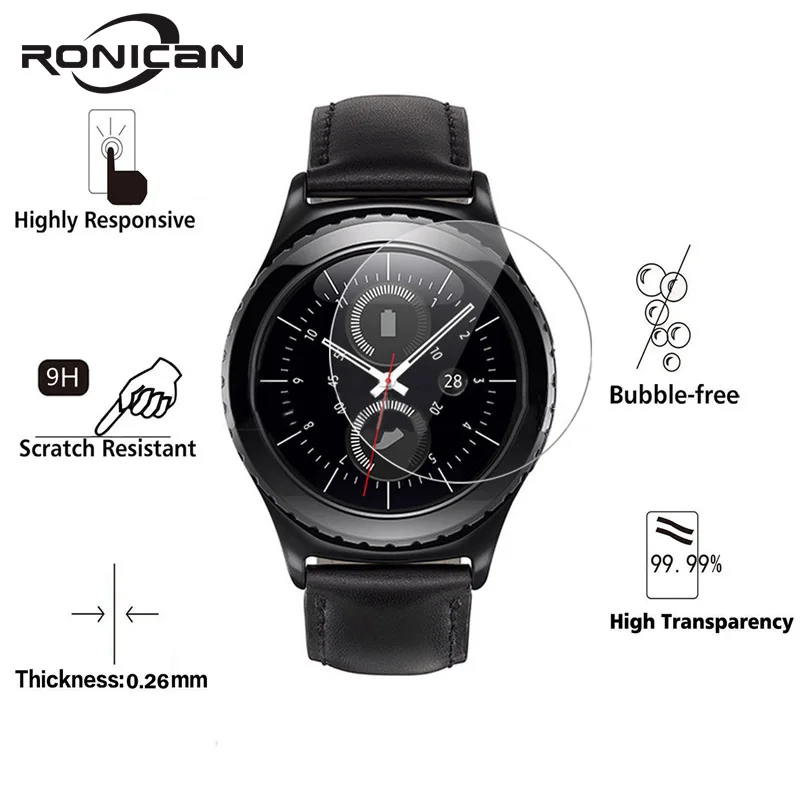 Классическое закаленное стекло RONICAN для Samsung Gear S3 ультраcltra 9H Защитная пленка
