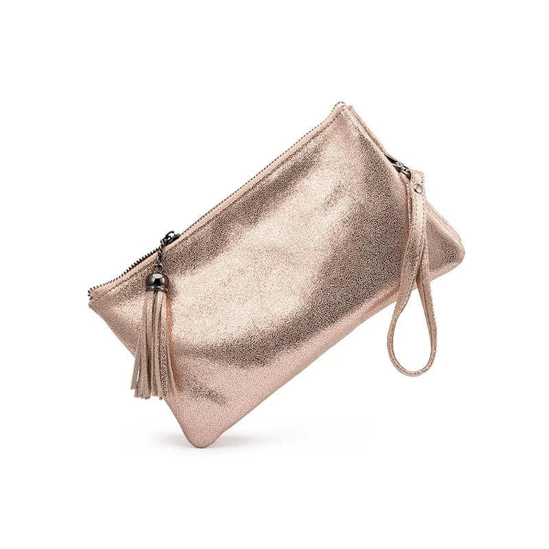 rose gold REALER сумки через плечо для женщин, сумки из натуральной кожи, женские сумки через плечо, маленькие сумки-мессенджеры, высокое качество, Сумка с верхней ручкой - Цвет: rose gold